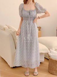 Korean APM Collection Blue Flower Dress (Instock)