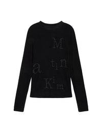 Matin Kim Dot Graphic Logo Lettering Top (Instock)