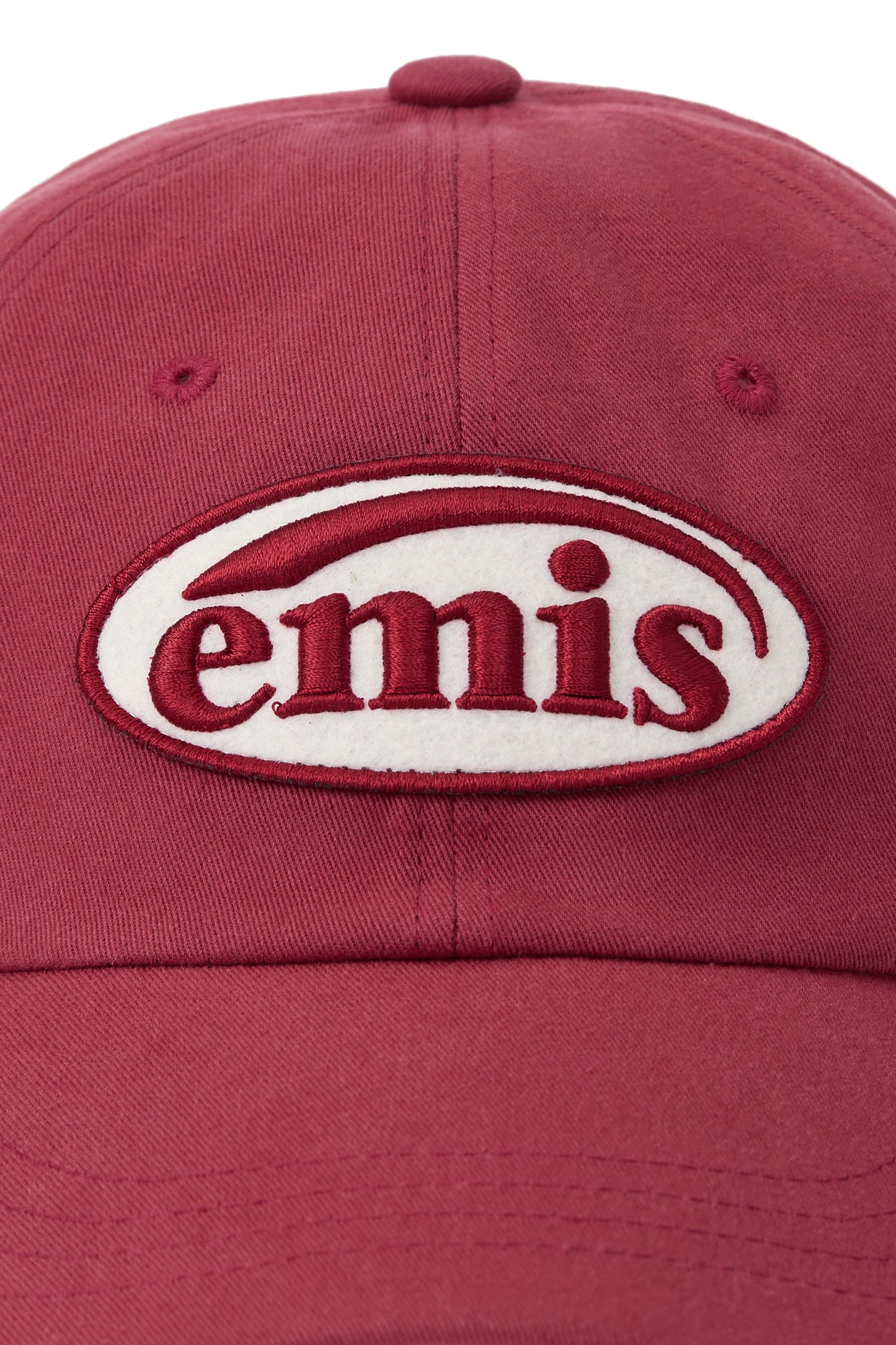 EMIS TONE ON TONE WAPPEN BALL CAP-RED(Preorder)