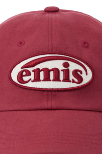 EMIS TONE ON TONE WAPPEN BALL CAP-RED(Preorder)
