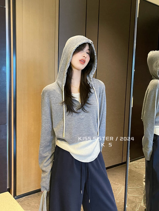 Kelly Designs Real 2Pc Grey Hoodie Set (Instock)