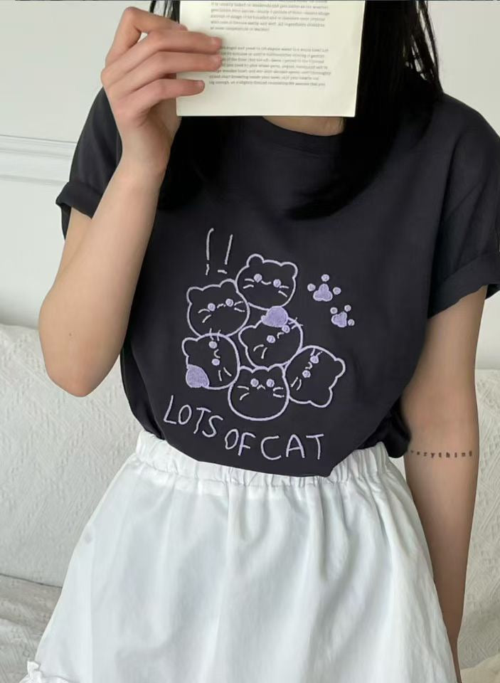 Korean APM Collection Cartoons Black Tshirt (Instock)