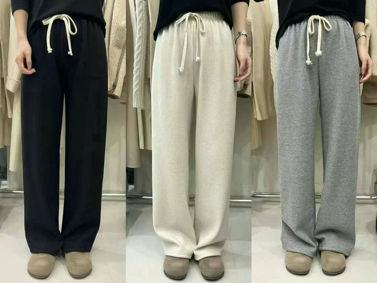 Korean APM Collection Fleece Pants - 4 Colors (Instock)