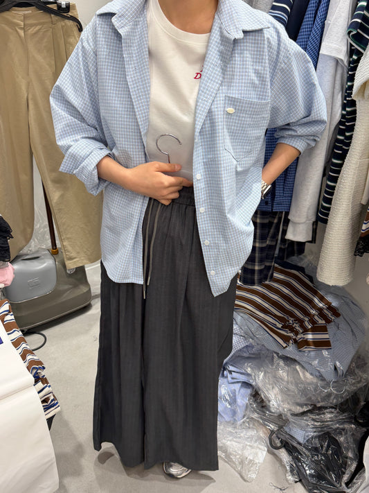 Korean APM Collection Shiny Blue Shirt (10 days)