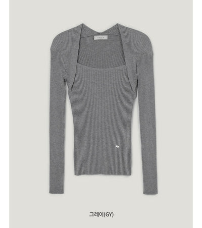 Korean Collection Inlet Bolero Long Sleeves Knit 4 Colors (Instock)