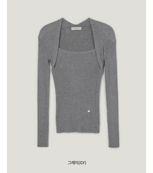 Korean Collection Inlet Bolero Long Sleeves Knit 4 Colors (Instock)