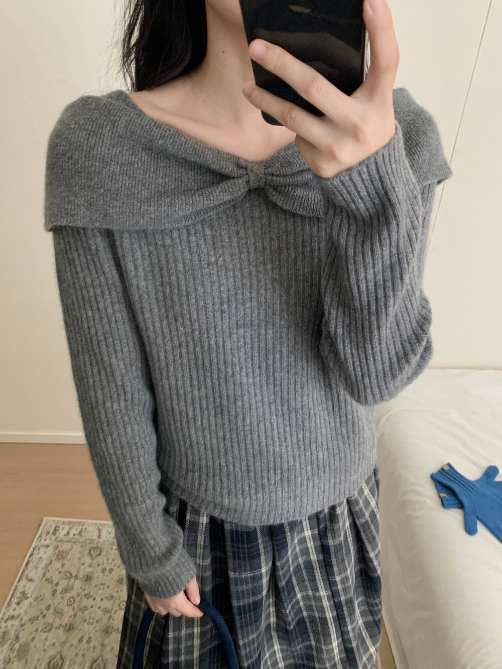 Kelly Designs Off-Shoulder Button Knit Top (Instock)