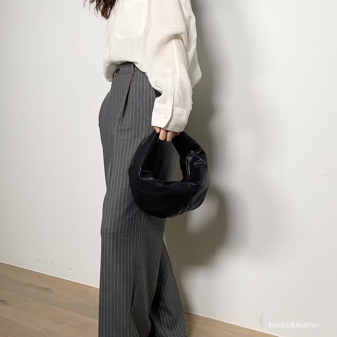 Korean APM Collection BUCKS&LEATHER Black Leather Bag (Instock)