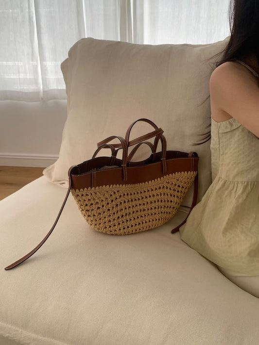 Korean APM Collection Knitting Leather Bag (Instock)