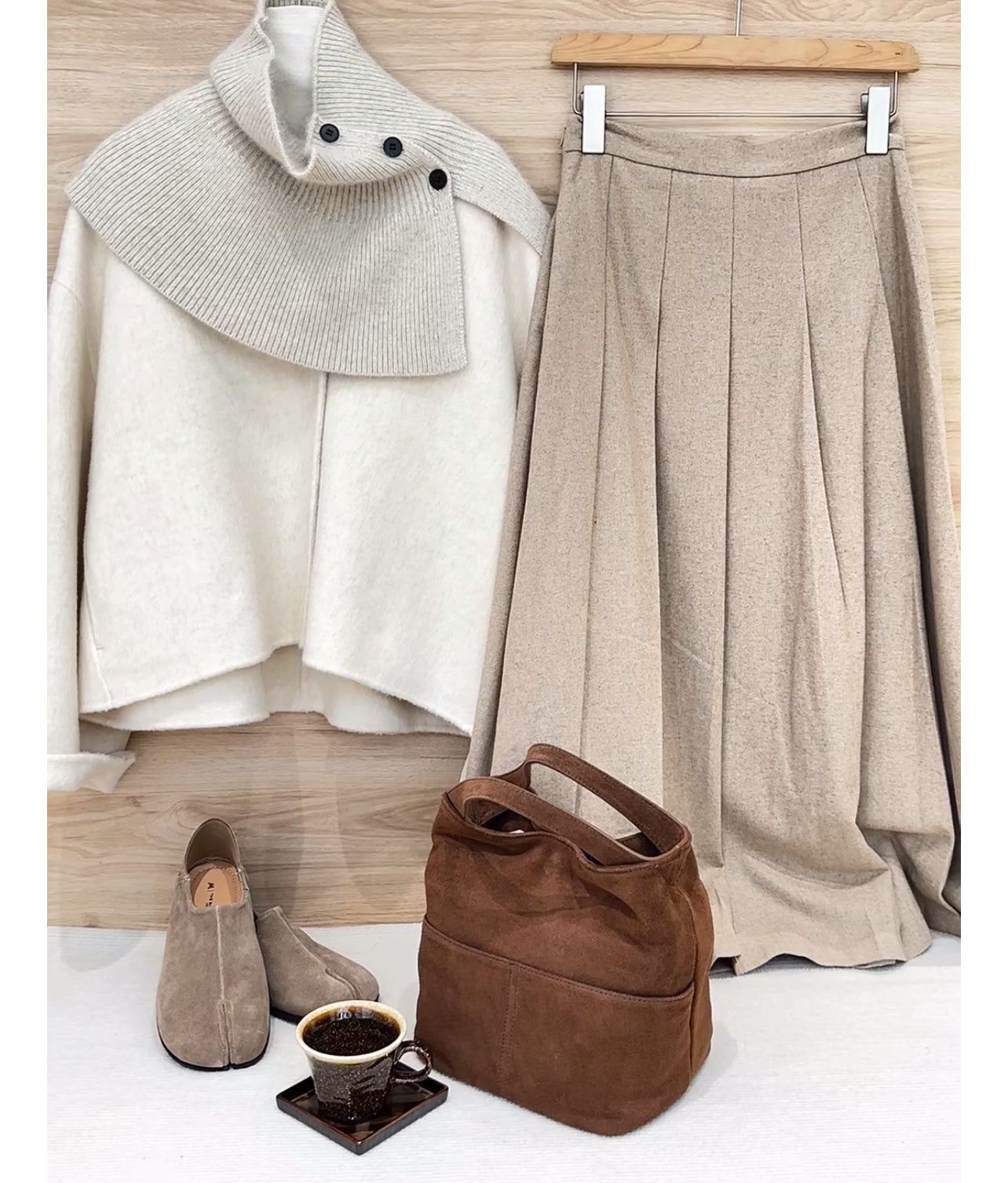 Kelly Designs Wool Coat with Scarf Set(Instock)