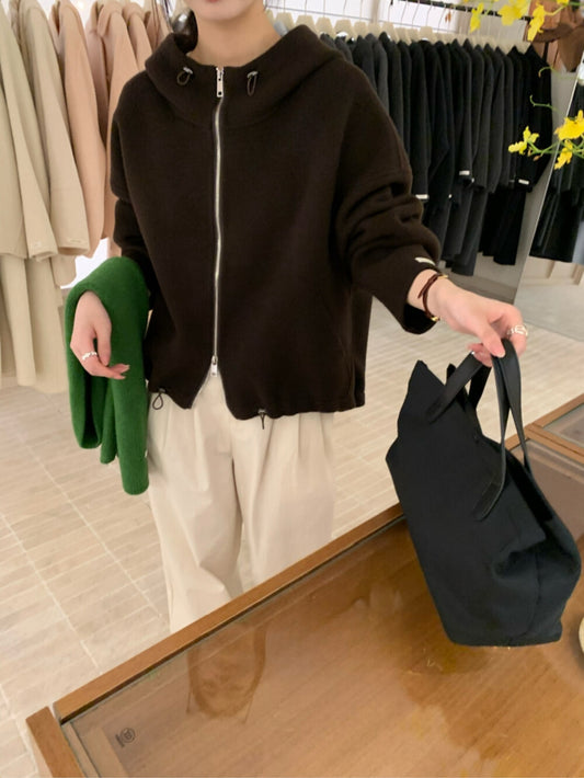 Kelly Designs Handmade 100% Australian Wool Oversized Hooded Coat – Dark Grey (Instock)