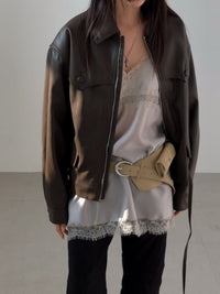 Korean APM Collection Real Leather Jacket (Instock)