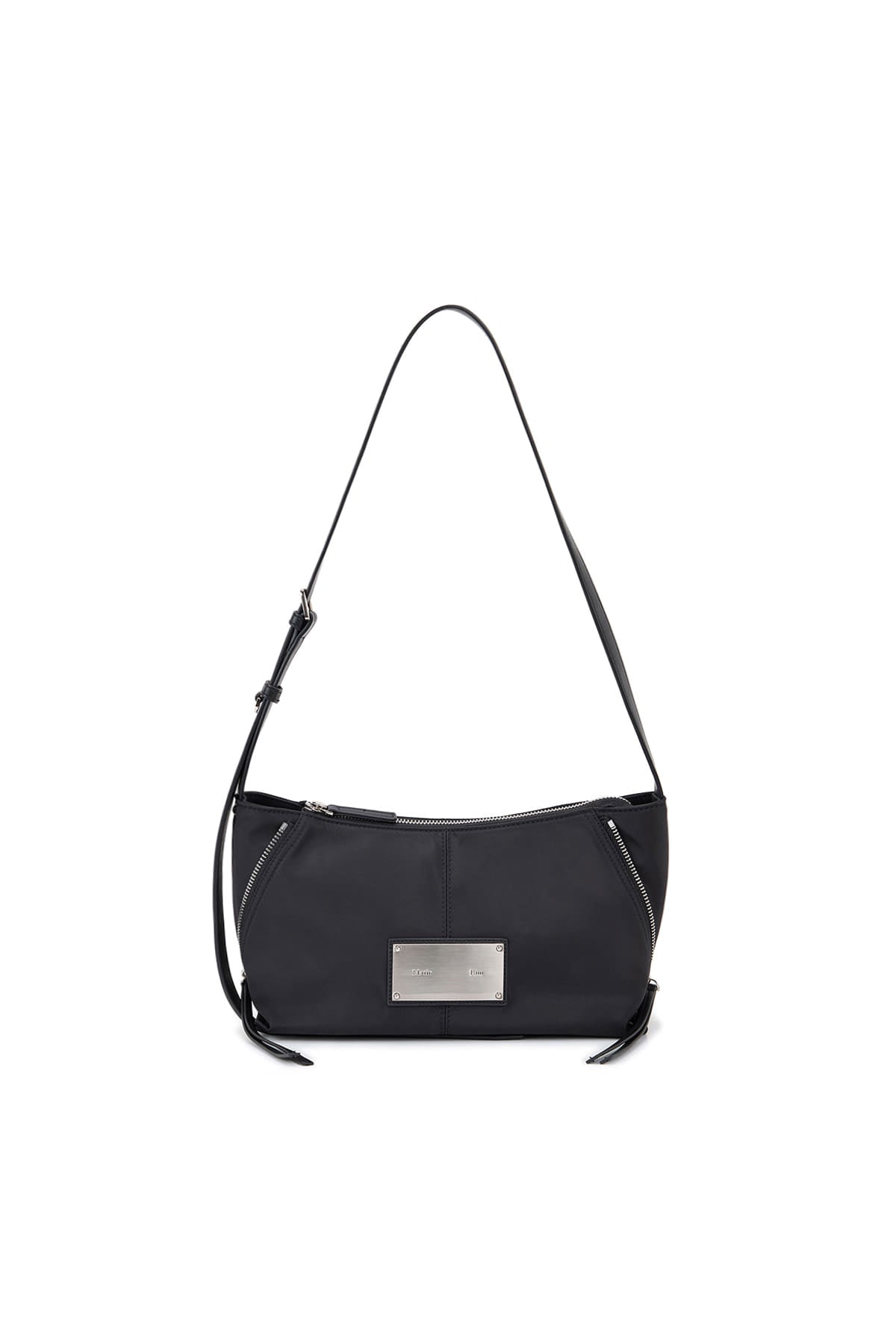 Matin Kim SIDE ZIPPER FABRIC TWO WAY BAG IN BLACK (instock)