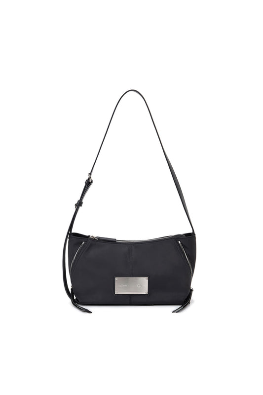 Matin Kim SIDE ZIPPER FABRIC TWO WAY BAG IN BLACK (Instock)