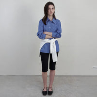 Korean Collection Mellow Check Shirt – Dusty Blue (Instock)