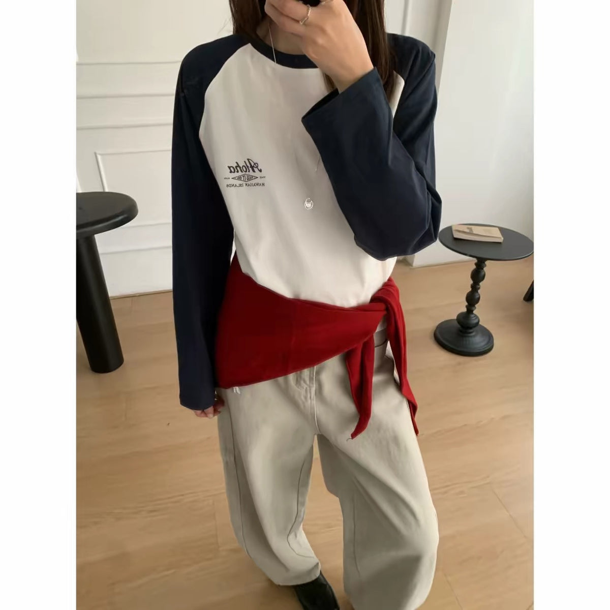 Kelly Designs Aloha Contrast Long Sleeve Tee (Instock)
