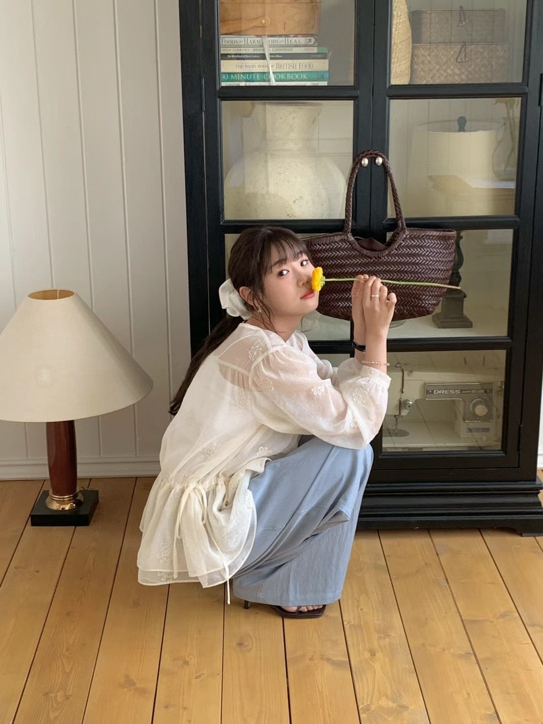 Korean APM Collection Beige Blouse (Instock)