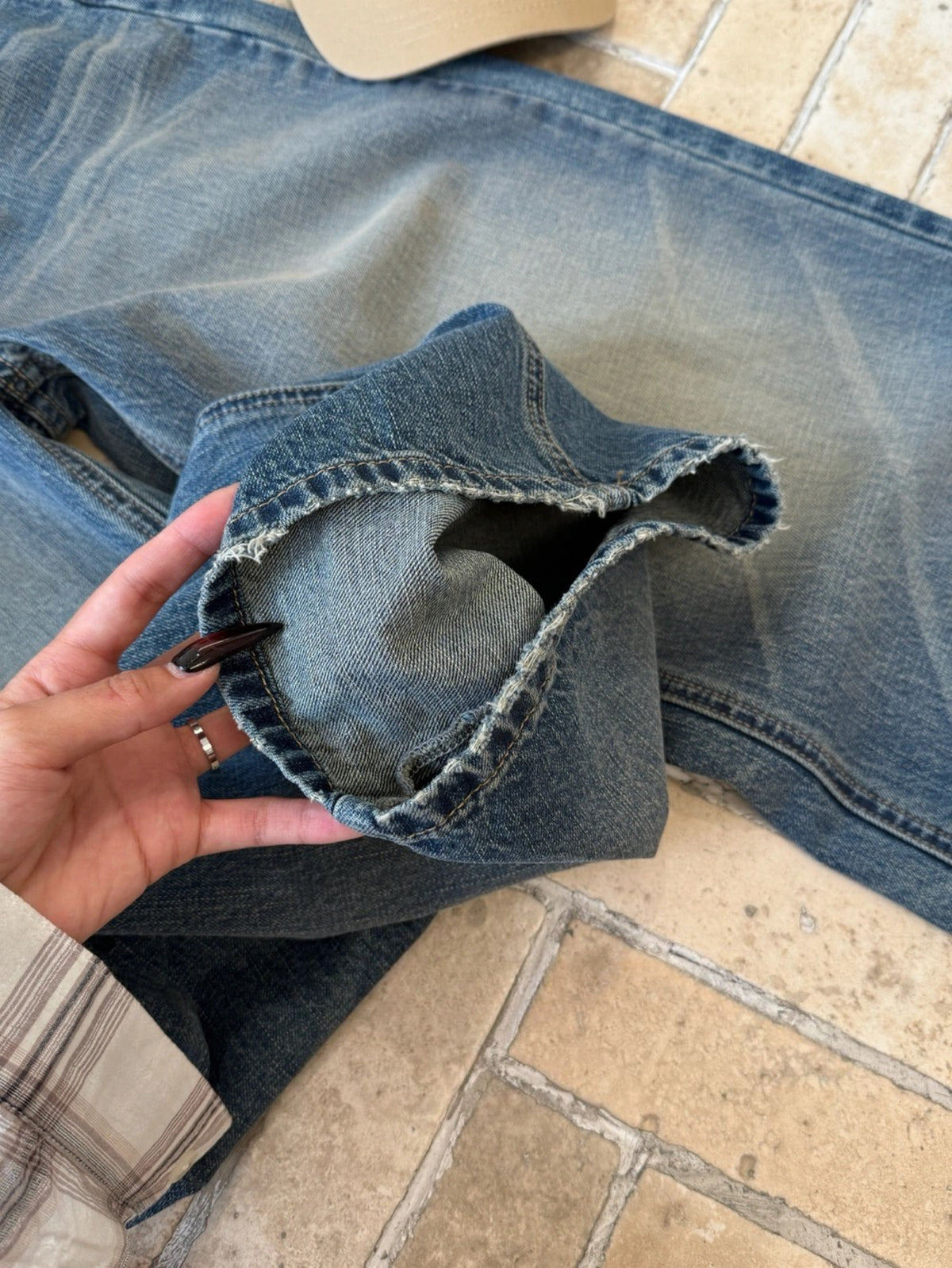Kelly Designs Vintage Washed Wide Leg Jeans (Instock)