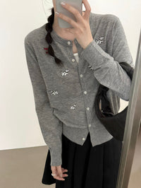 Kelly Designs Fine Wool Embroidered Cardigan - 3 Colors (Instock)
