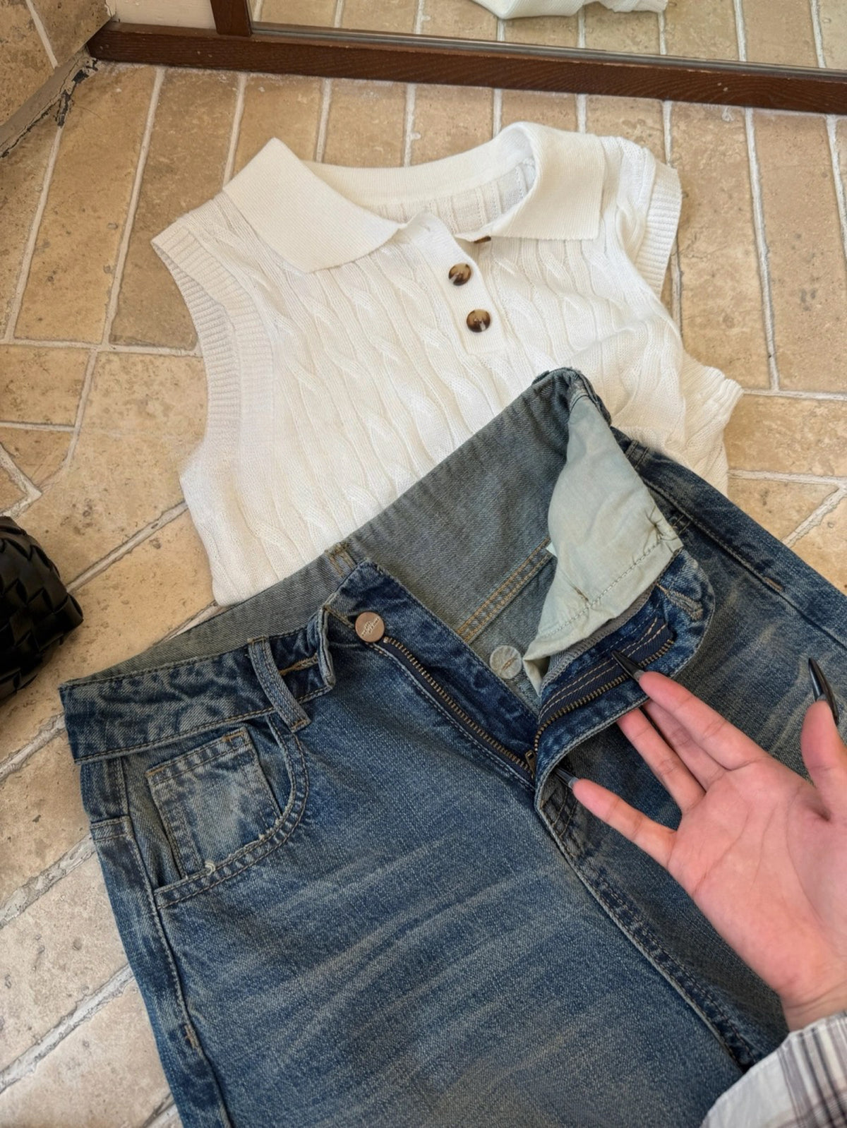Kelly Designs Vintage Washed Wide Leg Jeans (Instock)