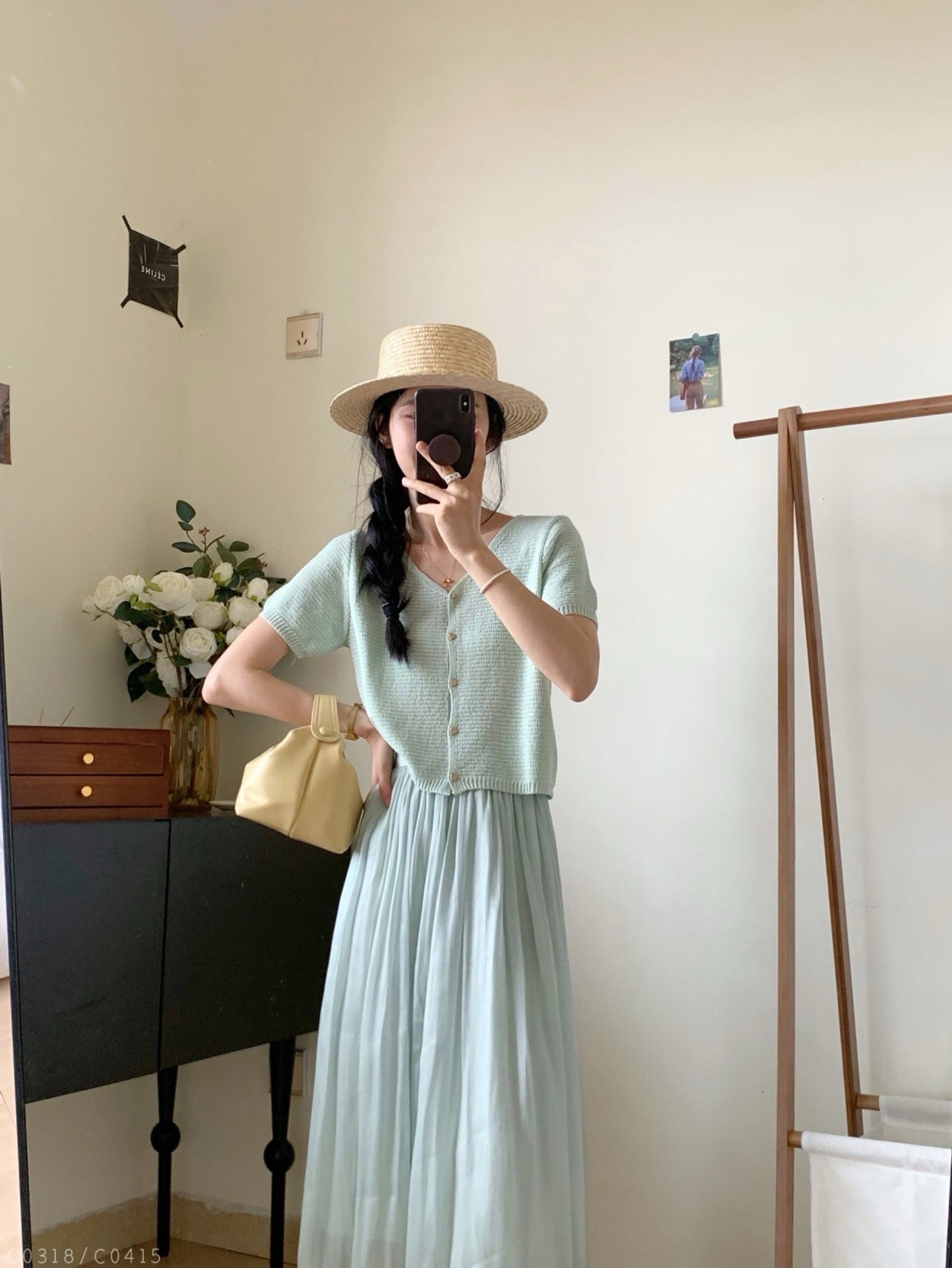 Kelly Designs Short Sleeve Mint Knit Top(Instock)