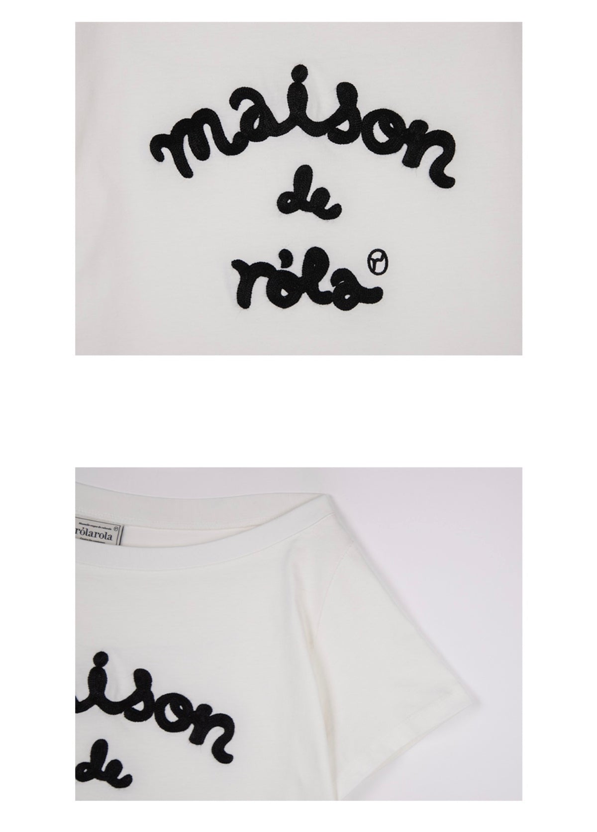 Rolarola Embroidery Off Shoulder Tshirt Off White（Instock）