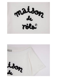 Rolarola Embroidery Off Shoulder Tshirt Off White（Instock）