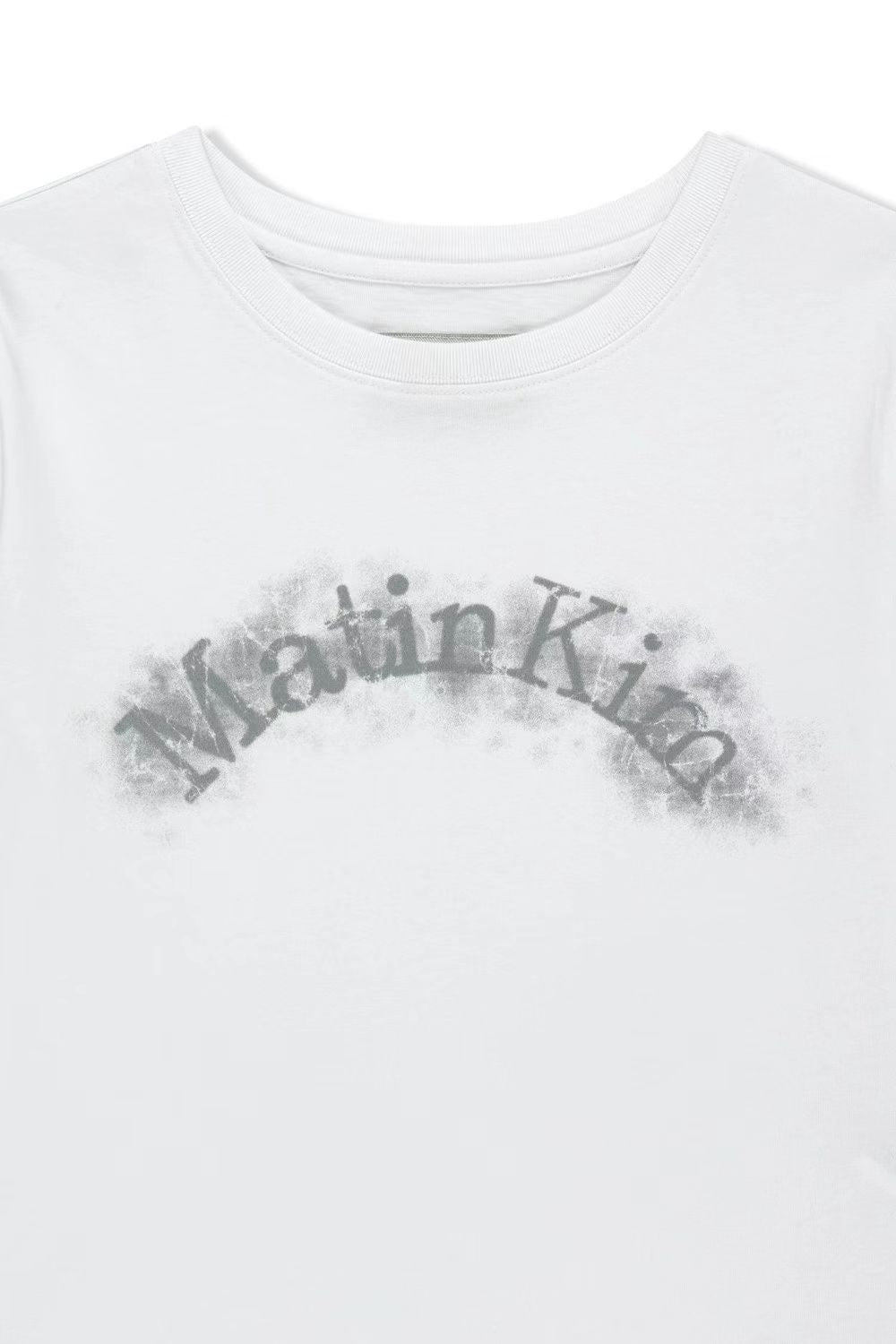 MATIN KIM LOGO CROP TOP IN WHITE (Instock)