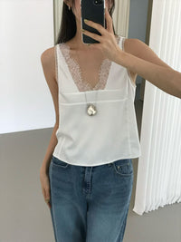 Korean APM Collection Lace Top and Skirt-White (Instock)