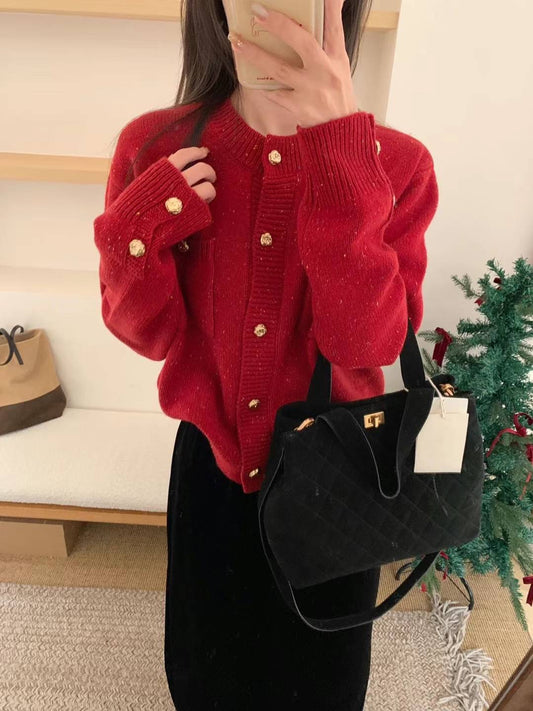 Kelly Designs Red Christmas Cardigan (Instock)