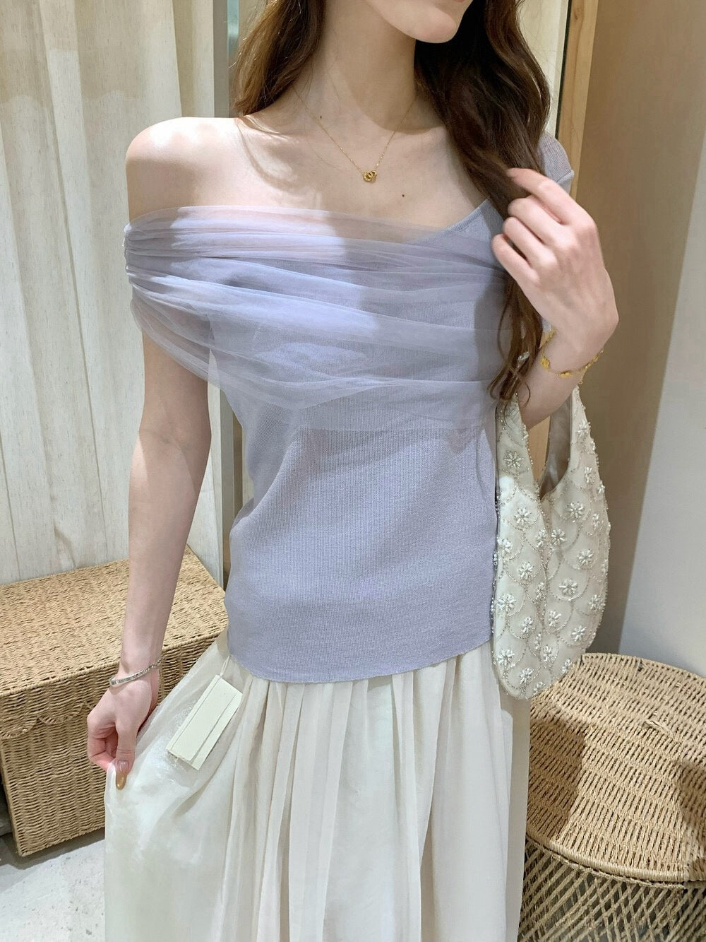 Kelly Designs Romantic Mesh Off-Shoulder Top - 2 Colors (Instock)