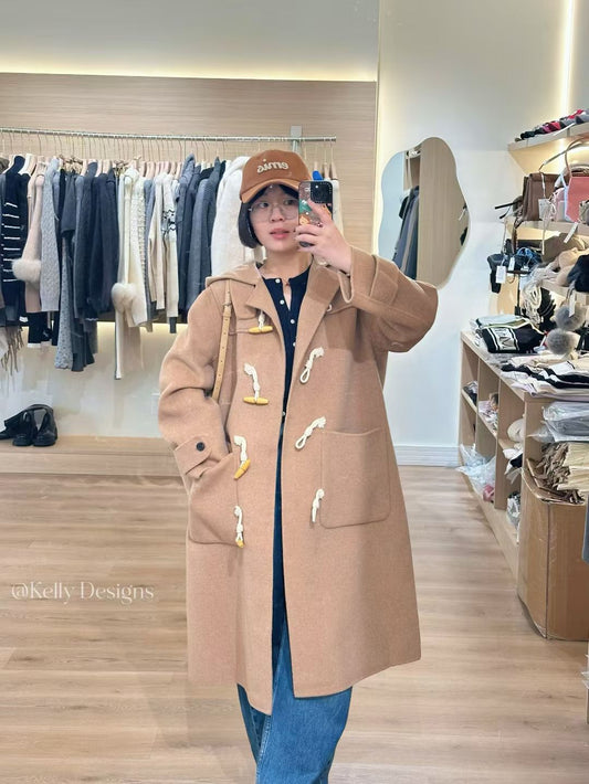 Kelly Designs Wool Horn Buckle Brown Coat (Instock)