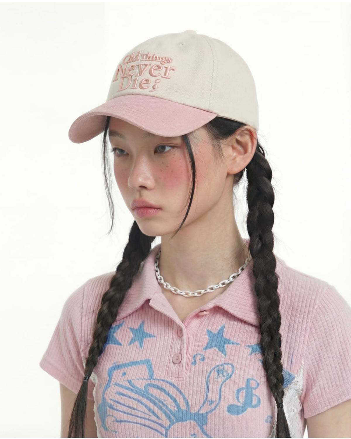 Korean Collection Ongo  [FLOWER] KNOT CAP_PINK  (Instock)