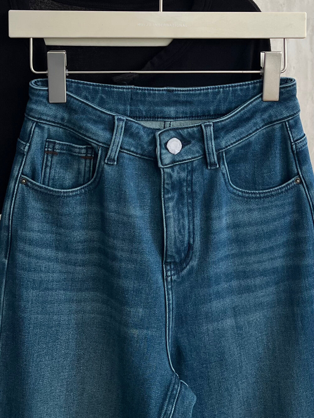 Kelly Designs Fleece-Lined Denim Navy Jeans (Instock)