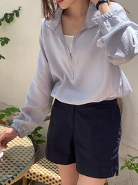 Korean APM Collection Half Zip Up Top-2 Colors (Instock)