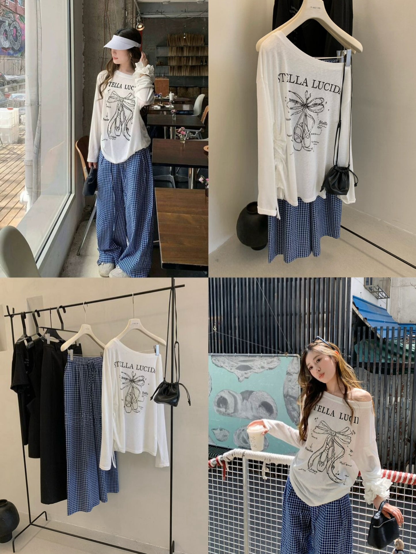 Kelly Designs Ribbon Shirt & Blue Pants Set (Instock)