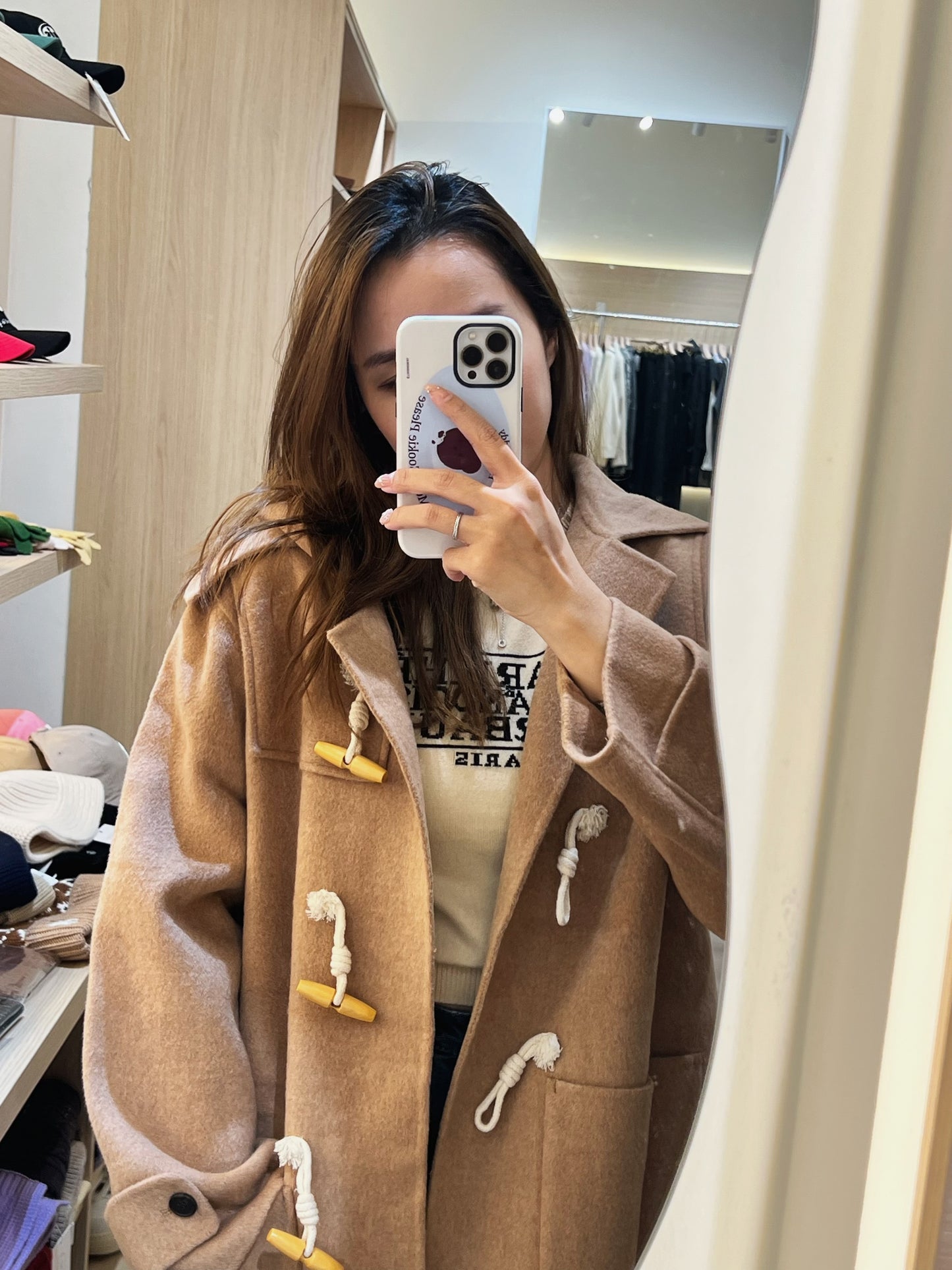 Kelly Designs Wool Horn Buckle Brown Coat (Instock)