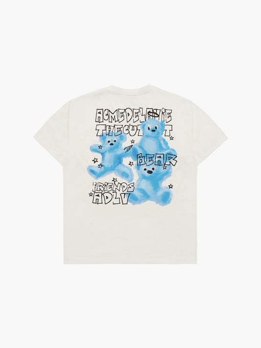 ADLV CRAYON THREE BEAR ARTWORK SHORT SLEEVE CREAM T-SHIRT (Instock)