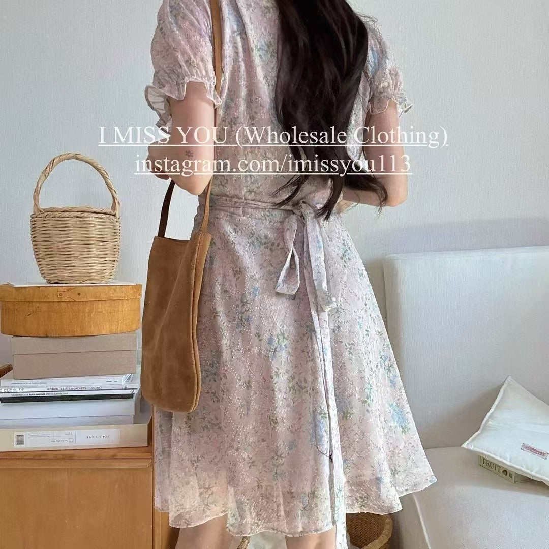 Korean APM Collection I Miss You pink Flower Dress (Instock)