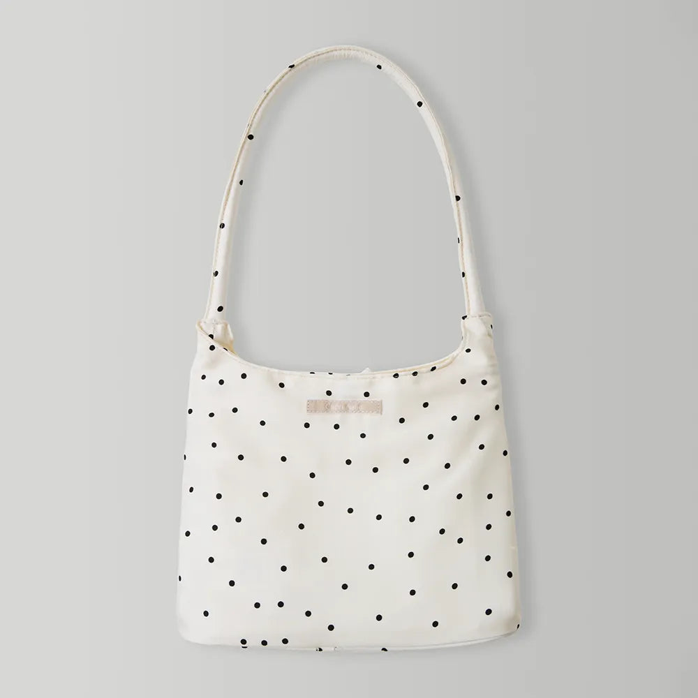 Korean Bouton Polka Dot Tote Bag – Ivory (Instock)