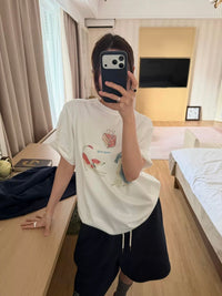 Kelly Designs Oversize Puppy White TShirt (Instock)