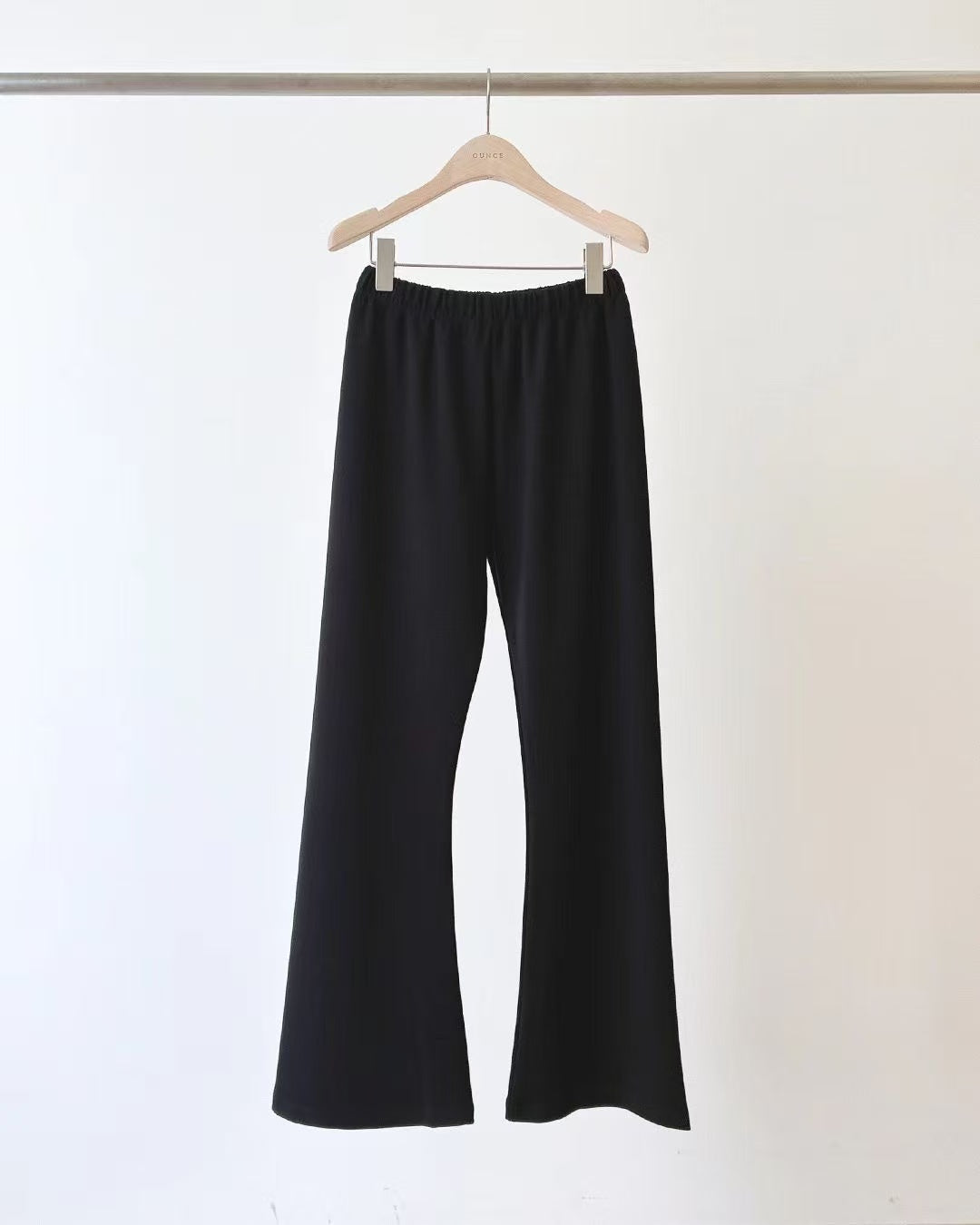 Korean APM Collection Ounce Black Flare Fleecing Pants (Instock)