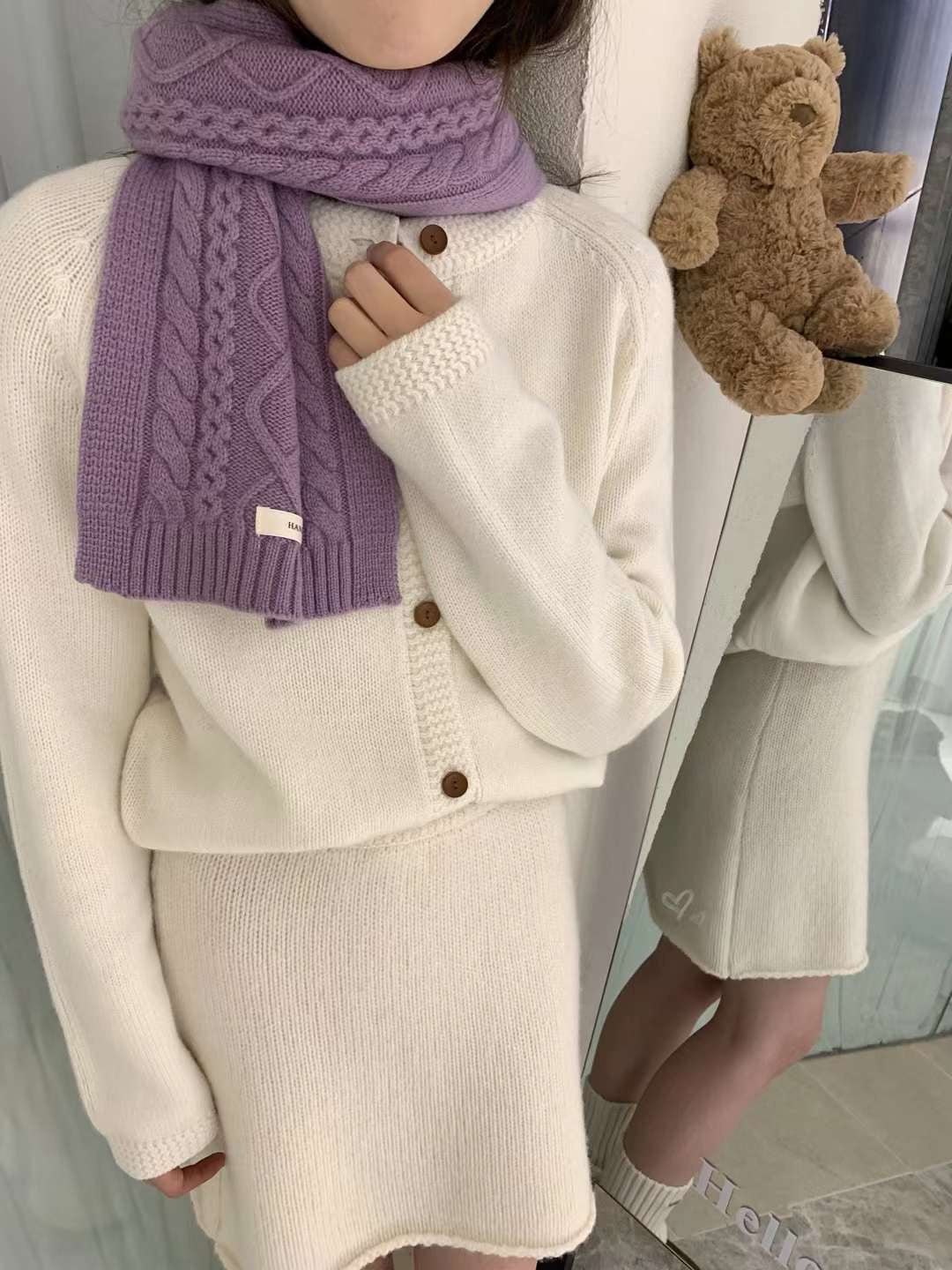 Kelly Designs Full wool hemp flower scarf (Instock)