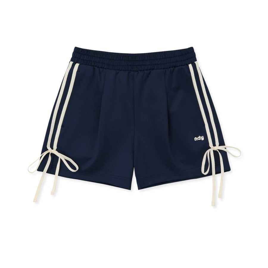 Korean Collection Nerdy 2pcs RIBBON TRACK SHORTS Navy SET (Instock)