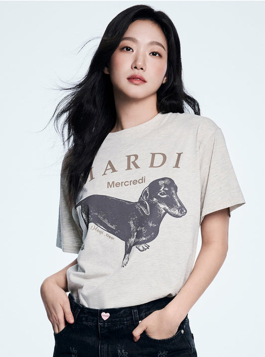 Mardi Mercredi TSHIRT DDANJI_OATMEAL TAUPE(Preorder)