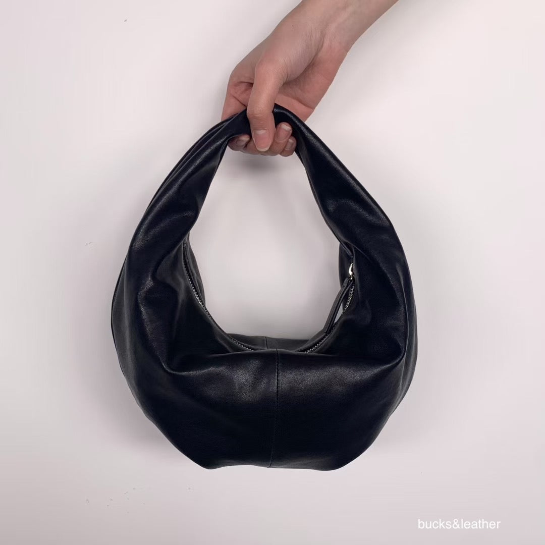 Korean APM Collection BUCKS&LEATHER Black Leather Bag (Instock)