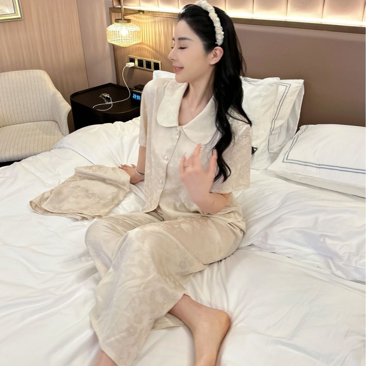 Kelly Designs Clasic Pajama Set  – Short Sleeve & Long/Short Pants 3pcs Set (Instock)