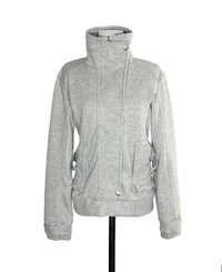 Korean Collection Grey High-Neck Cargo Zip-Up Jacket (Instock)