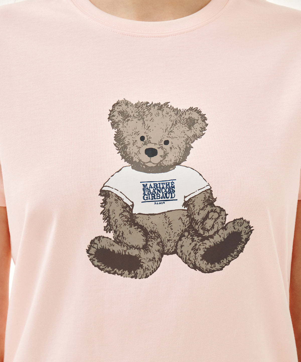 Marithe W DOODLE BEAR TEE light pink(Preorder)