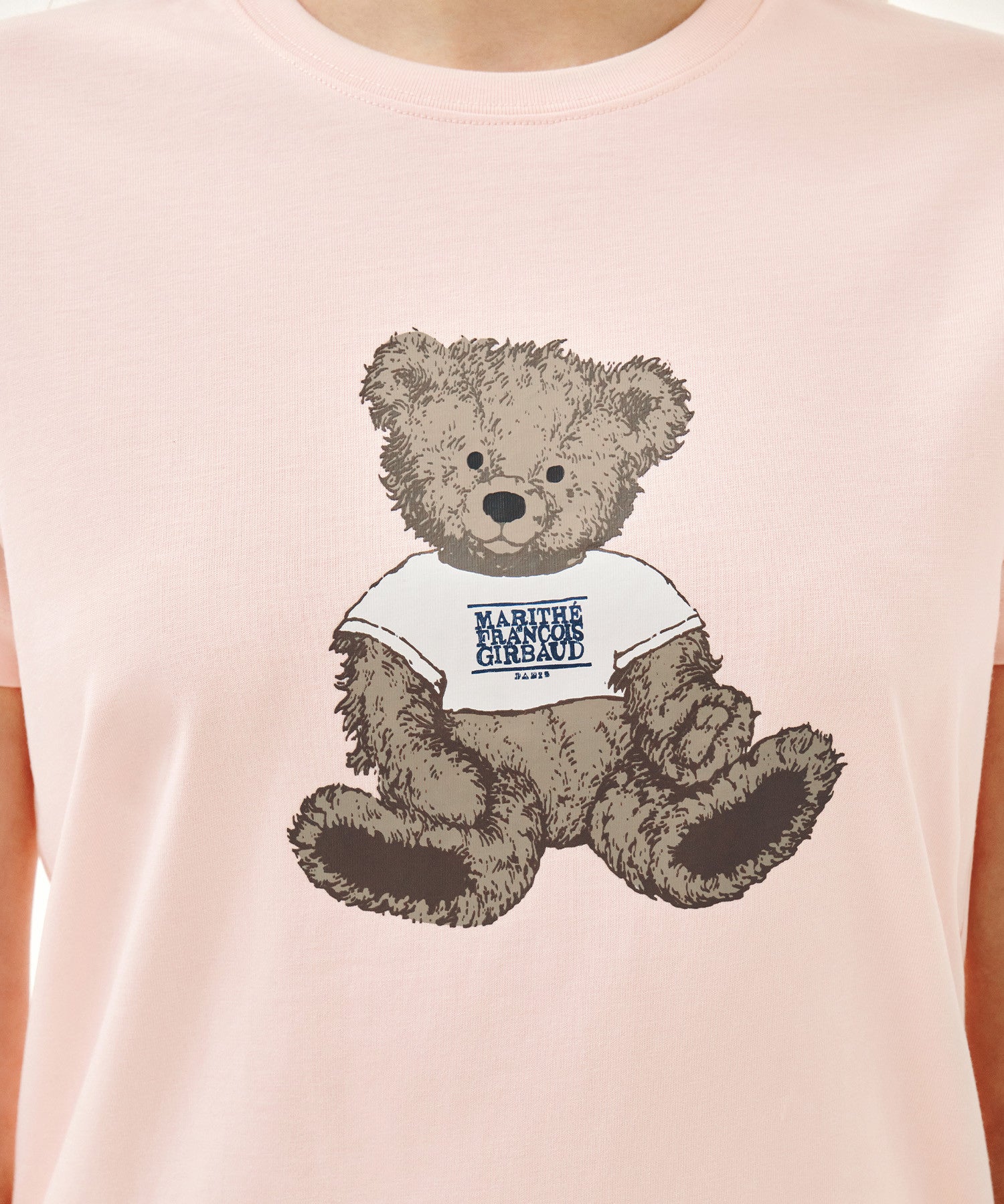 Marithe W DOODLE BEAR TEE light pink(Preorder)